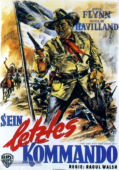 They Died with Their Boots On - German Movie Poster