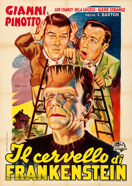 Bud Abbott Lou Costello Meet Frankenstein - Italian Movie Poster