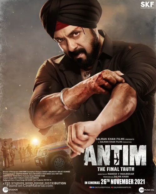 Antim: The Final Truth - Indian Movie Poster