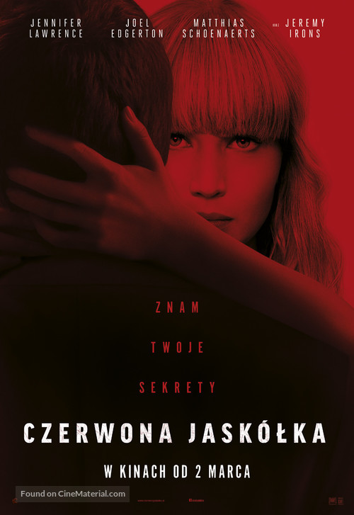 Red Sparrow - Polish Movie Poster