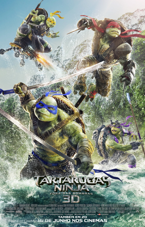 Teenage Mutant Ninja Turtles: Out of the Shadows - Brazilian Movie Poster