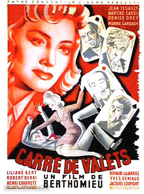 Carr&eacute; de valets - French Movie Poster