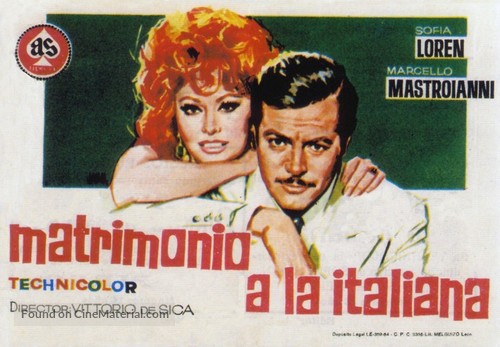 Matrimonio all&#039;italiana - Spanish Movie Poster