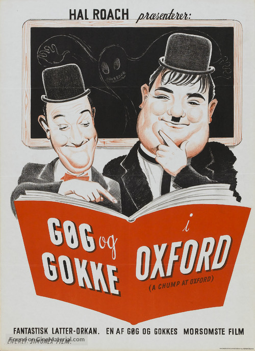 A Chump at Oxford - Danish Movie Poster