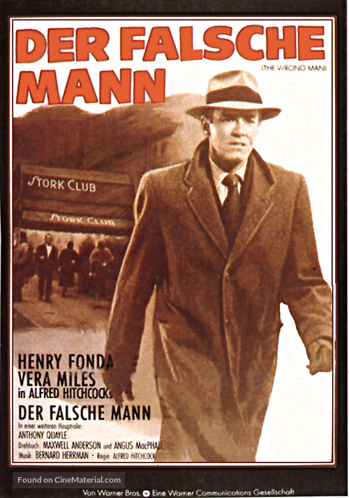 The Wrong Man - German Movie Poster