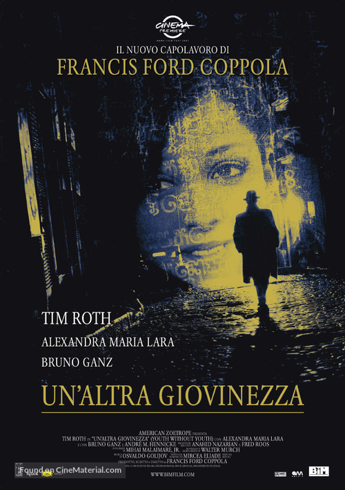 Youth Without Youth - Italian Movie Poster