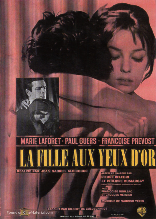 Fille aux yeux d'or, La - French Movie Poster