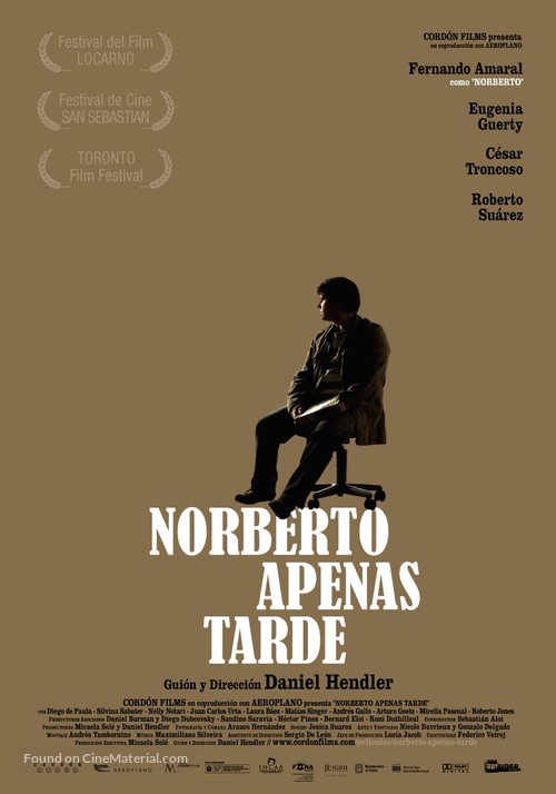 Norberto apenas tarde - Uruguayan Movie Poster