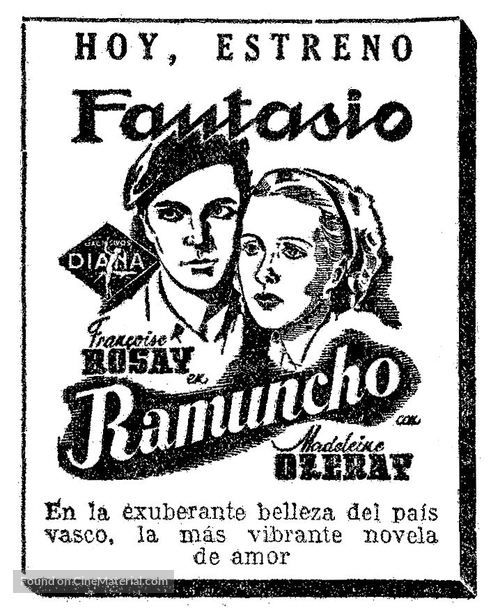 Ramuntcho - Spanish poster