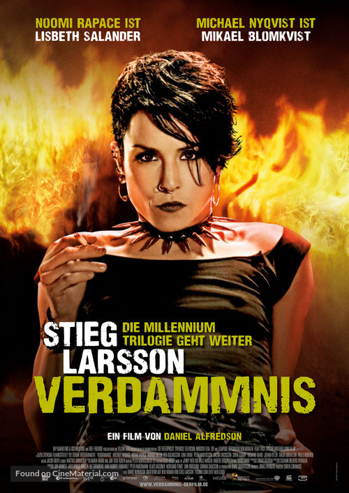 Flickan som lekte med elden - German Movie Poster