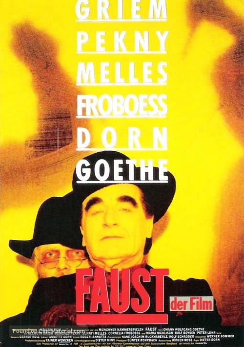Faust - Vom Himmel durch die Welt zur H&ouml;lle - German poster