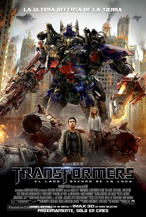 Transformers: Dark of the Moon - Mexican Movie Poster