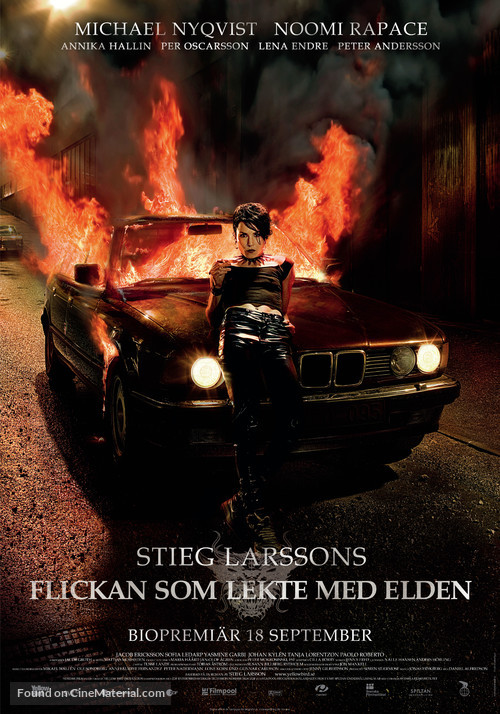 Flickan som lekte med elden - Swedish Movie Poster