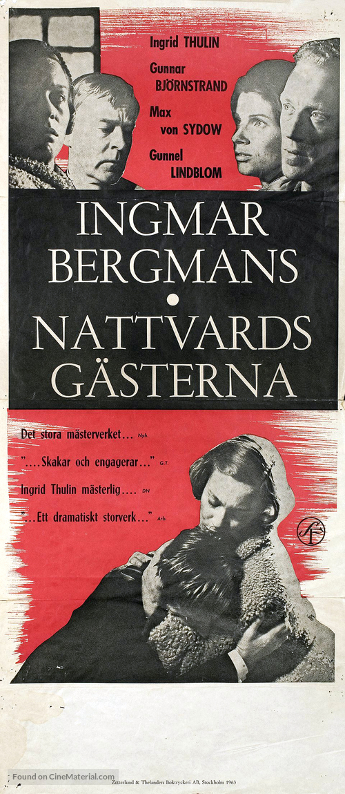 Nattvardsg&auml;sterna - Swedish Movie Poster