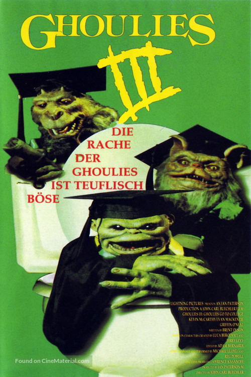 Ghoulies III: Ghoulies Go to College - German Movie Poster