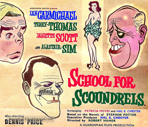 School For Scoundrels 1960 British Movie Poster   School For Scoundrels British Movie Poster 