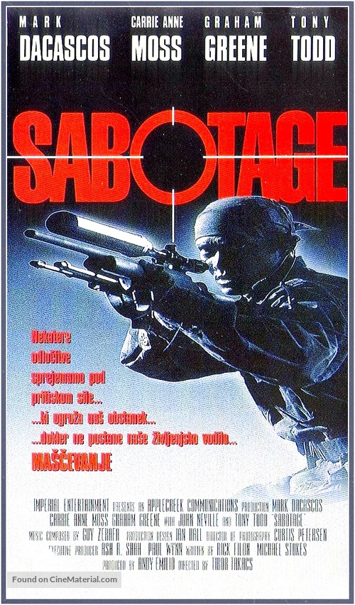 Sabotage - Slovenian Movie Poster