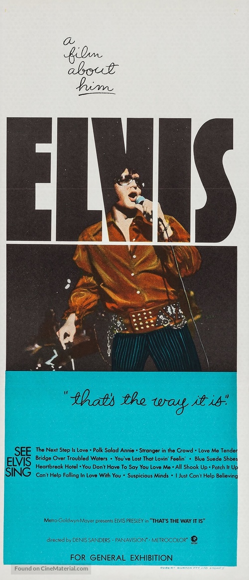 Elvis: That&#039;s the Way It Is - Australian Movie Poster