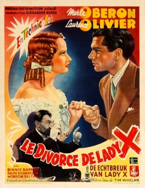 The Divorce of Lady X - Belgian Movie Poster