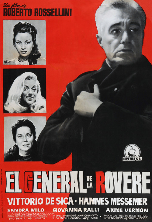 Il generale della Rovere - Spanish Movie Poster