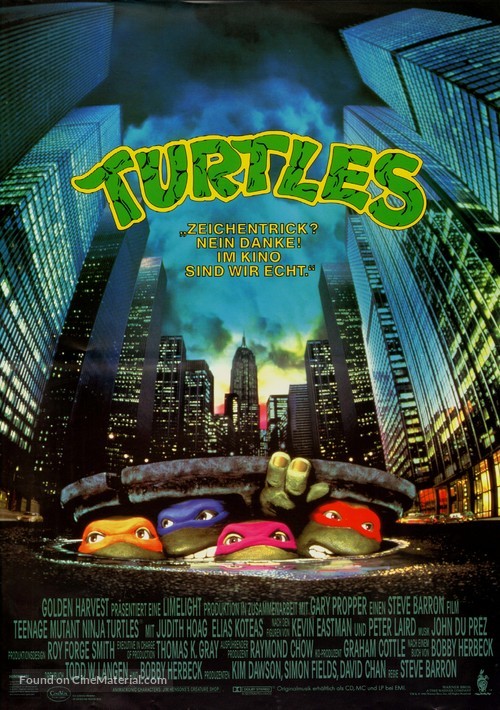Teenage Mutant Ninja Turtles - German Movie Poster