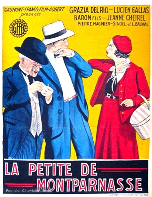 La petite de Montparnasse - Belgian Movie Poster