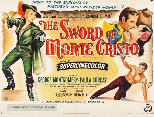 The Sword of Monte Cristo - British Movie Poster