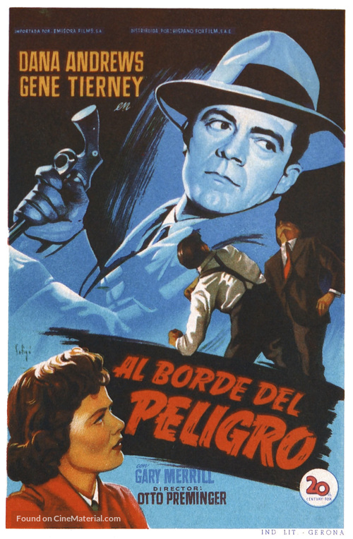 Where the Sidewalk Ends - Spanish Movie Poster