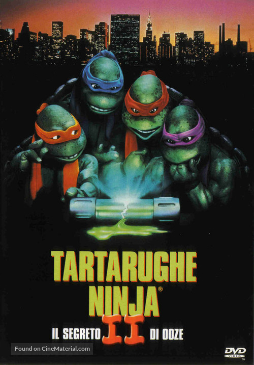 Teenage Mutant Ninja Turtles II: The Secret of the Ooze - Italian DVD movie cover