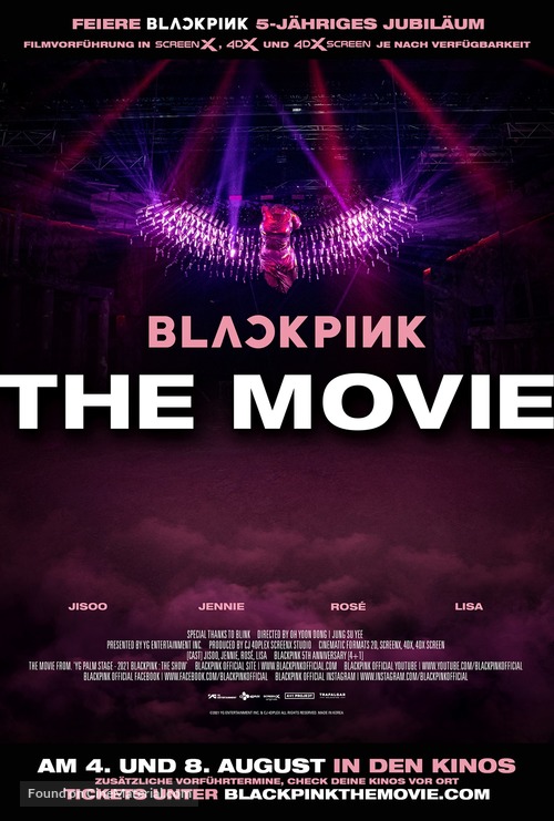 Blackpink: The Movie - German Movie Poster