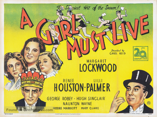 A Girl Must Live - British Movie Poster