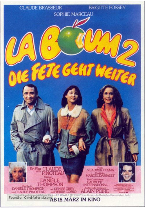 La boum 2 - German Movie Poster