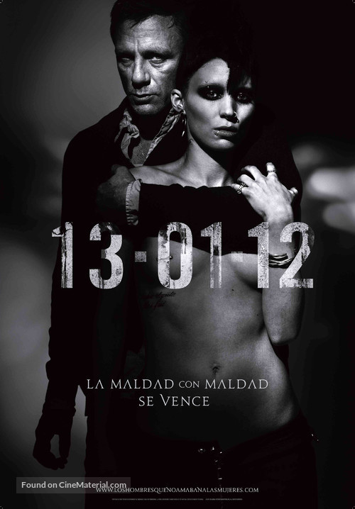 The Girl with the Dragon Tattoo - Spanish Movie Poster