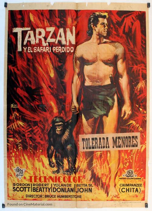 Tarzan and the Lost Safari - Spanish Movie Poster