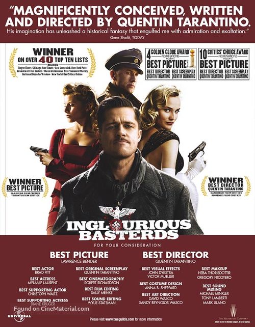 Inglourious Basterds - For your consideration movie poster