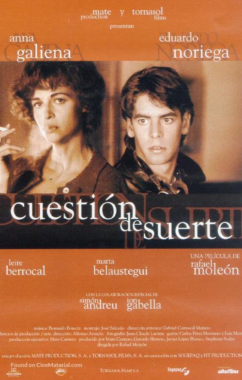 Cuesti&oacute;n de suerte - Spanish Movie Poster