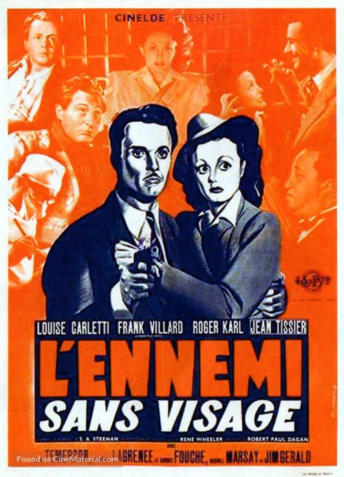 L&#039;ennemi sans visage - French Movie Poster
