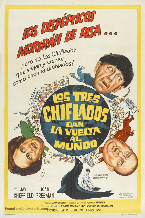 The Three Stooges Go Around the World in a Daze - Argentinian Movie Poster