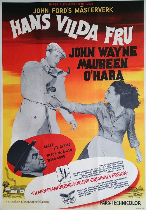 The Quiet Man - Swedish Movie Poster