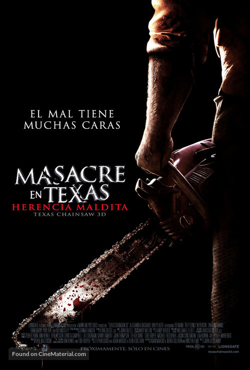 Texas Chainsaw Massacre 3D - Chilean Movie Poster