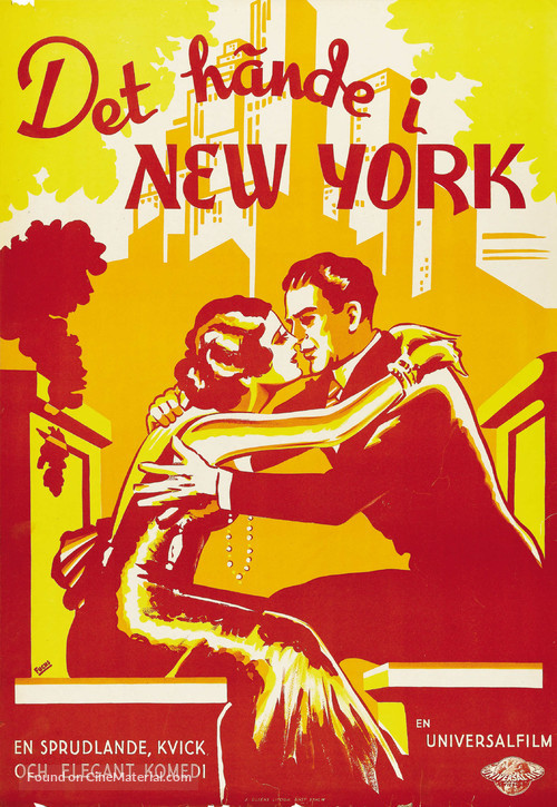 It Happened in New York - Swedish Movie Poster