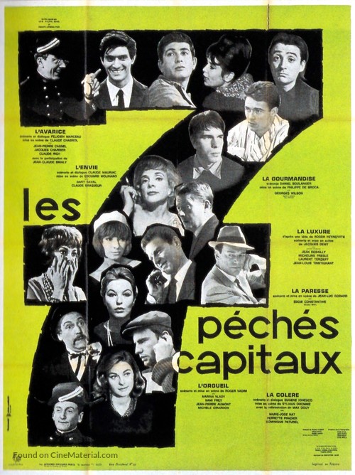 Les sept p&eacute;ch&eacute;s capitaux - French Movie Poster