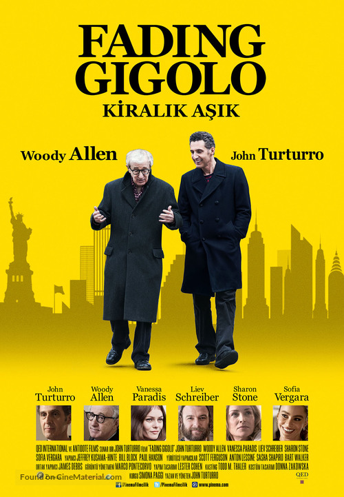 Fading Gigolo - Turkish Movie Poster
