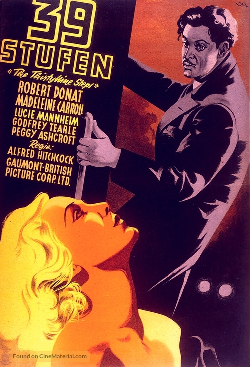 The 39 Steps - German Movie Poster