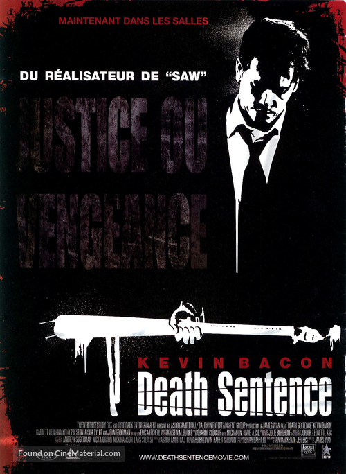 Death Sentence - Belgian Movie Poster