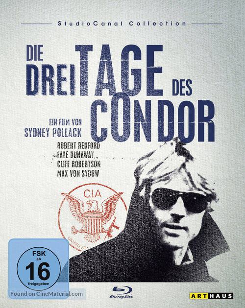 Three Days of the Condor - German Blu-Ray movie cover