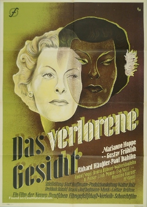 Das verlorene Gesicht - German Movie Poster