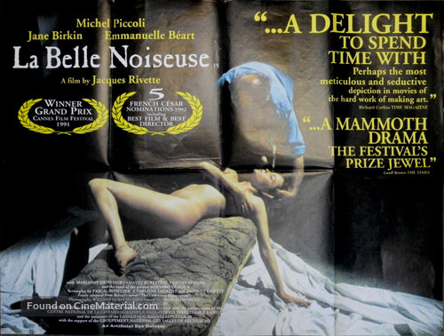 La belle noiseuse - British Movie Poster