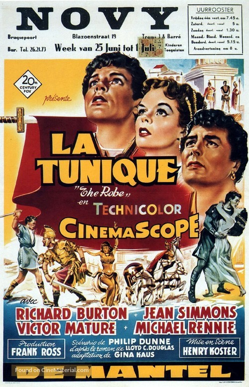 The Robe - Belgian Movie Poster