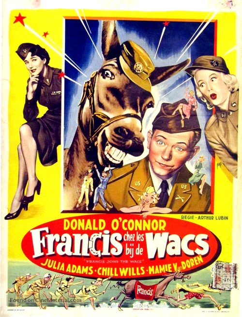 Francis Joins the WACS - Belgian Movie Poster